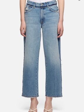 NWT 7 For All Mankind Stovepipe Straight Ankle Jeans size 30 Sapphire Dust wash